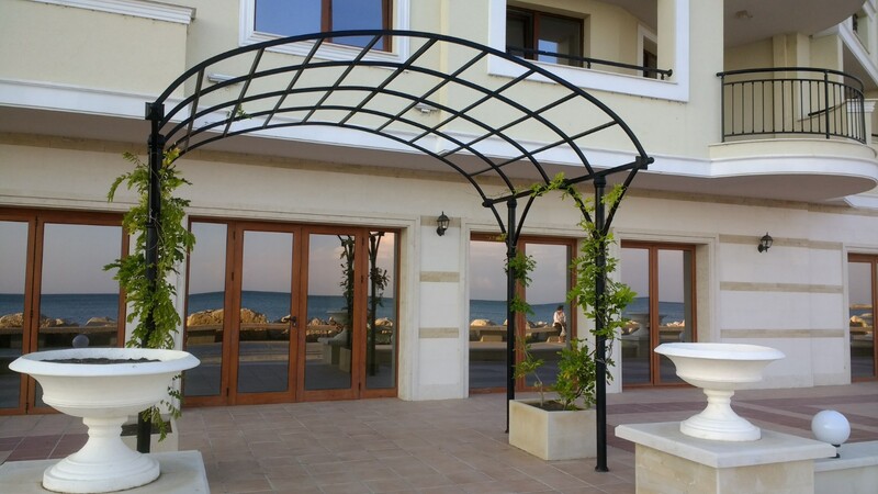 wrought iron porch awnings
