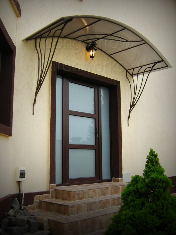 arched entrance canopy