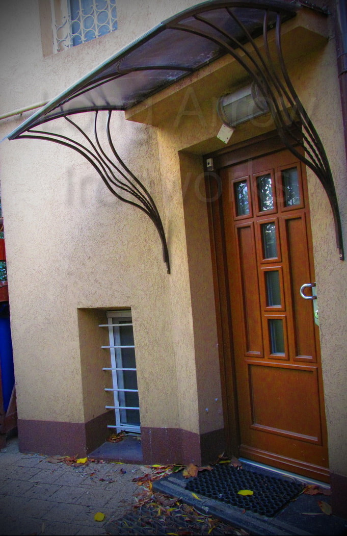 wrought iron door canopy extensions