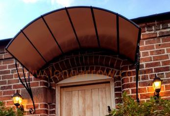 wrought iron door canopy copper