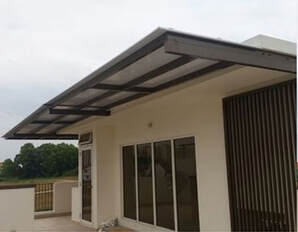 steel frame aluminium glazing canopy