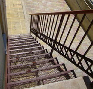 exterior steel staircases and steps