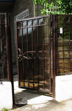 Wrought Iron Polycarbonate Plated Access Gate