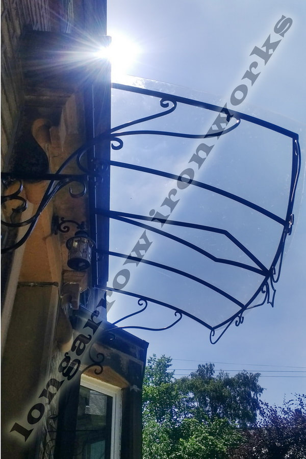 Halifax wrought iron door canopy