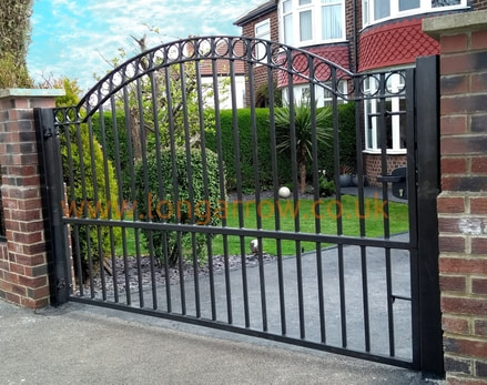 metal driveway estate gate fitted in leeds LS9