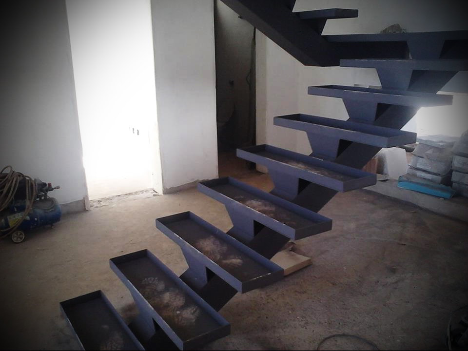 metal marble staircase
