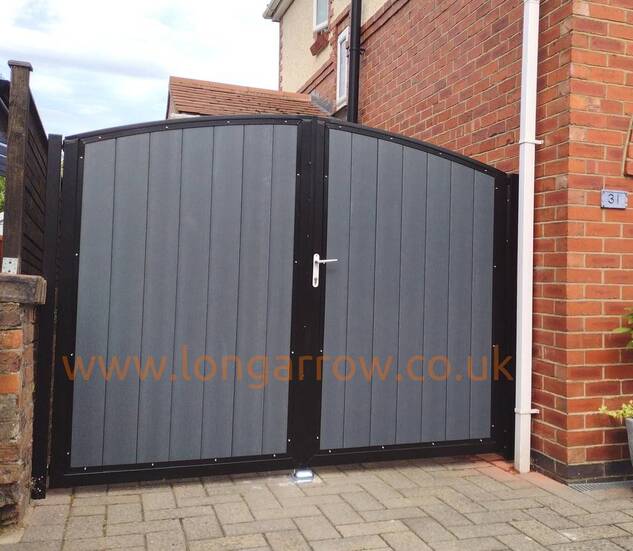 solid boards composite infill driveway gate York