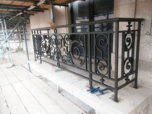 Old Forged Iron Balcony Railings Restoration in Leeds