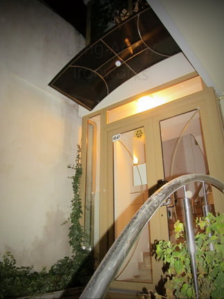 Stainless Steel Framed Stairs and Entrance Rain Shelter
