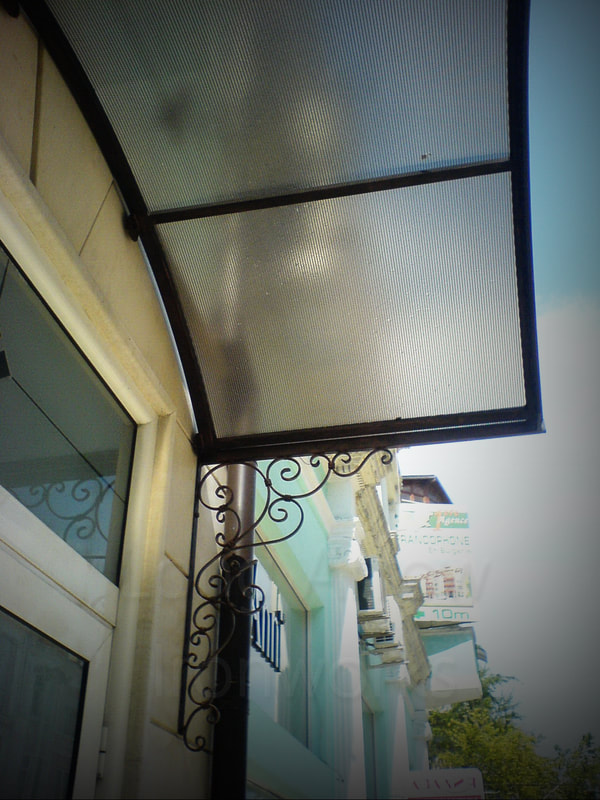 wrought iron door canopy design